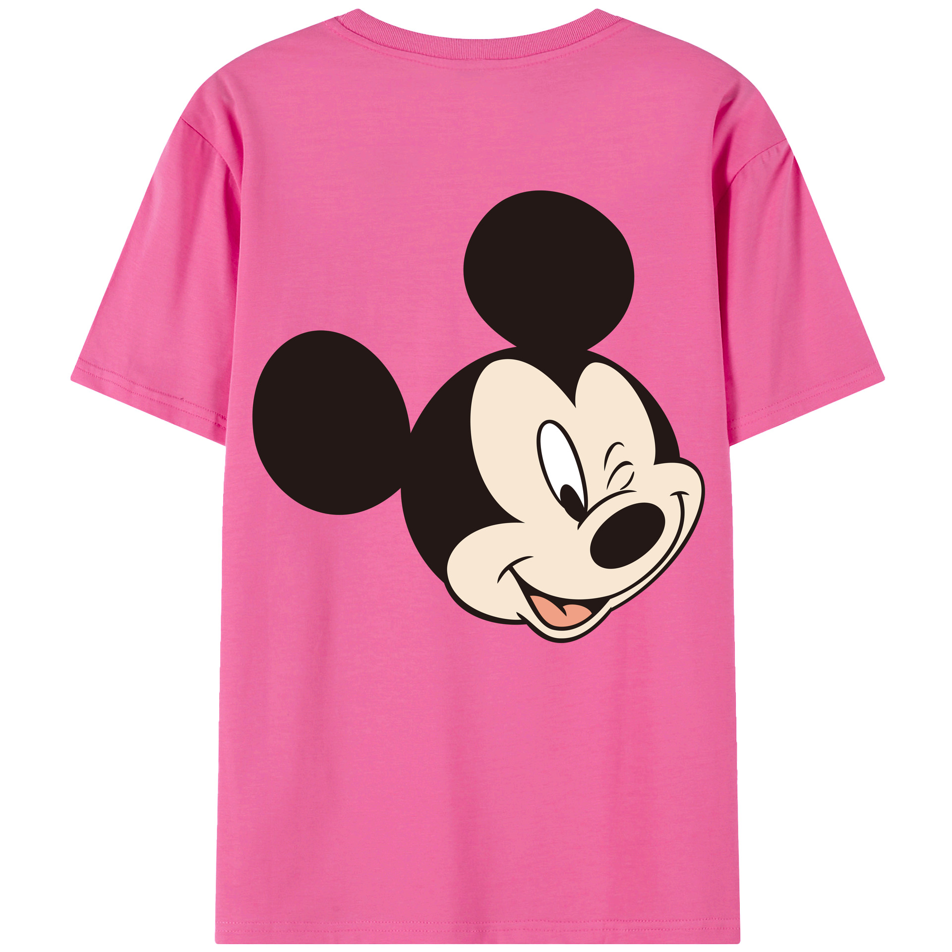 （画像用） ミッキーマウス Mickey Mouse レディース半袖Tシャツ(バックプリント)